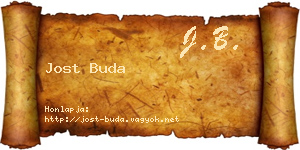Jost Buda névjegykártya